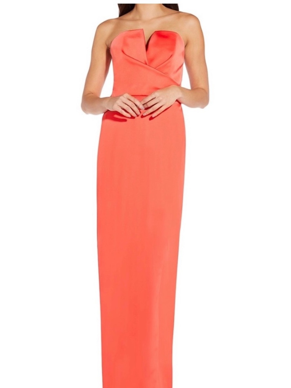 Aidan Mattox Coral Evening Gown